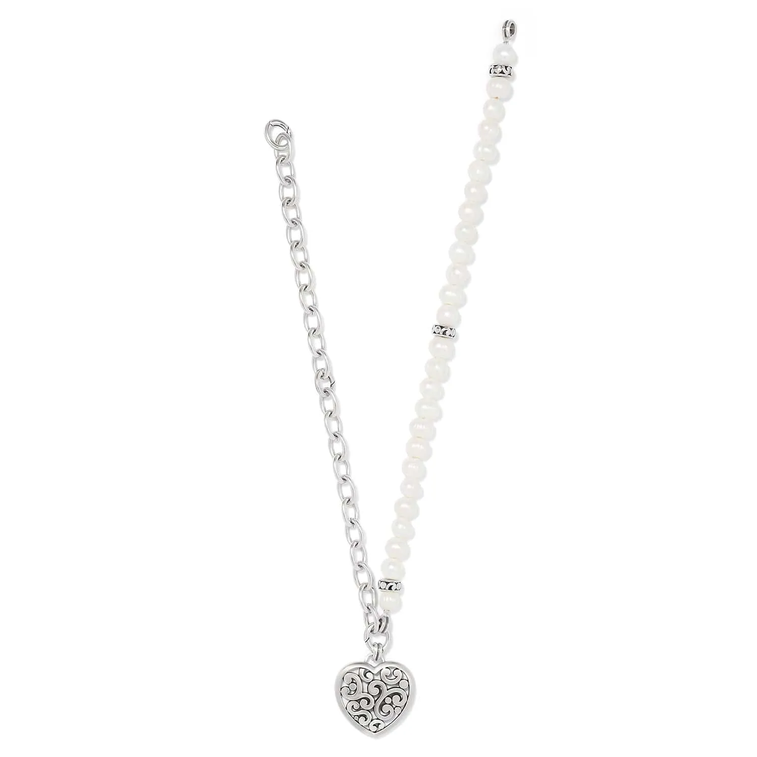 Contempo Heart Pearl Charm Necklace sold by Brighton product image thumbnail 3