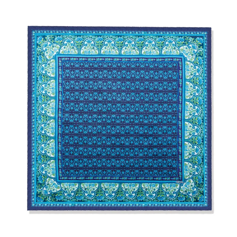 Turquoise Multi India Print Scarf sold by Brighton