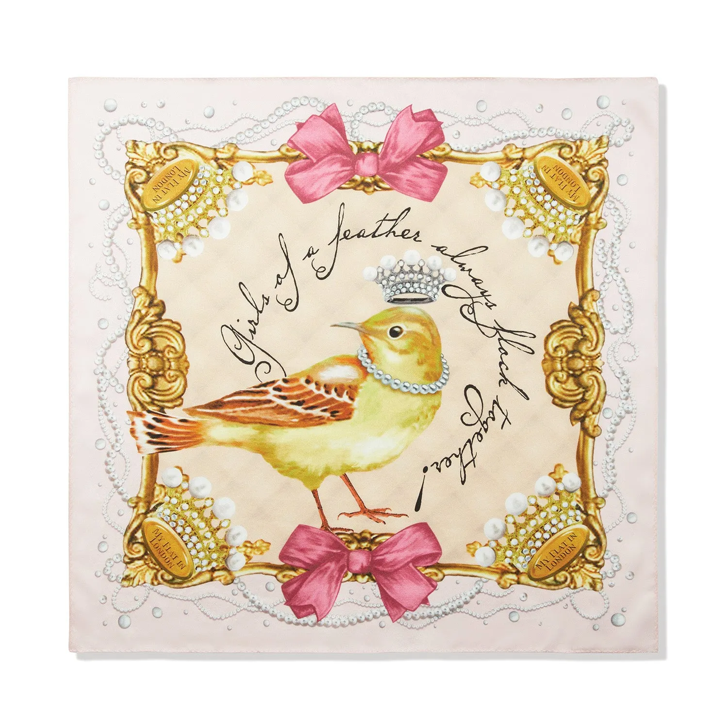 Pink Pearls Print Scarf sold by Brighton