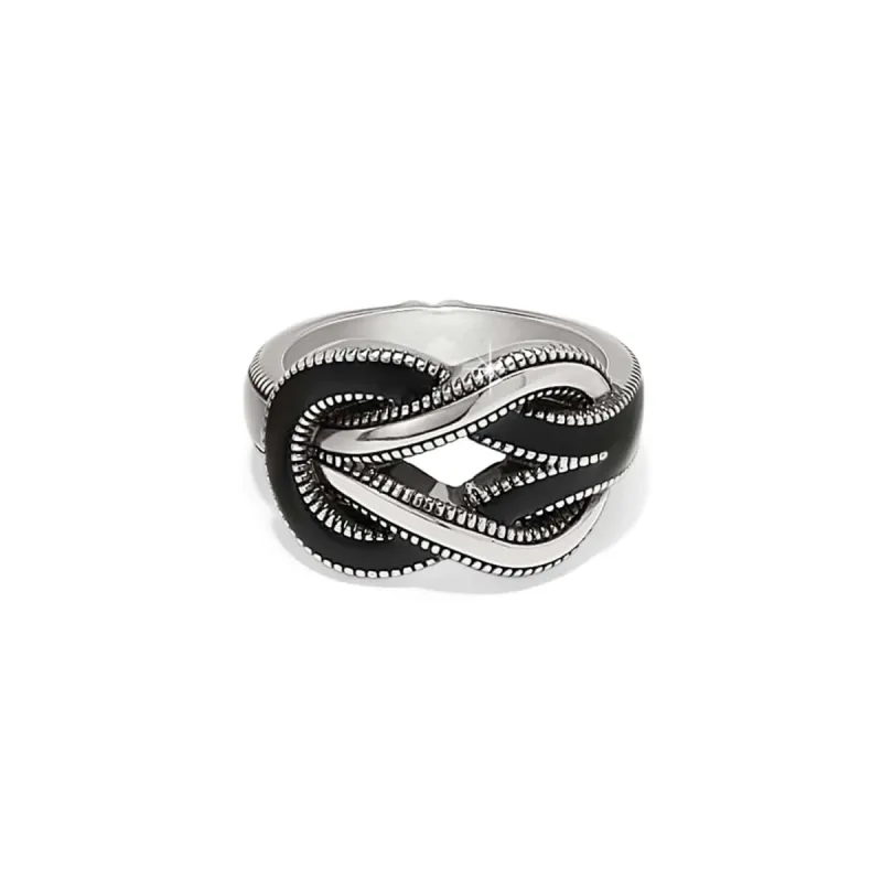 Interlok Harmony Black Ring sold by Brighton