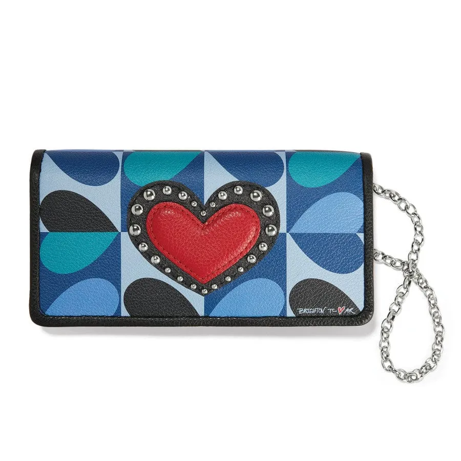 Fashionista Moody Blue Large Wallet sold by Brighton
