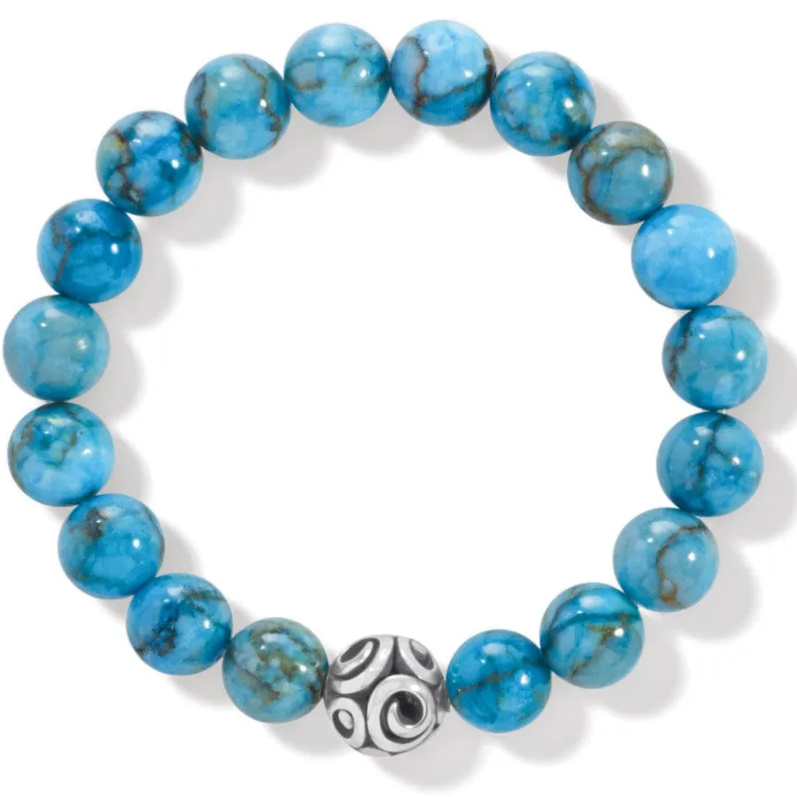 Contempo Chroma Turquoise Stretch Bracelet sold by Brighton