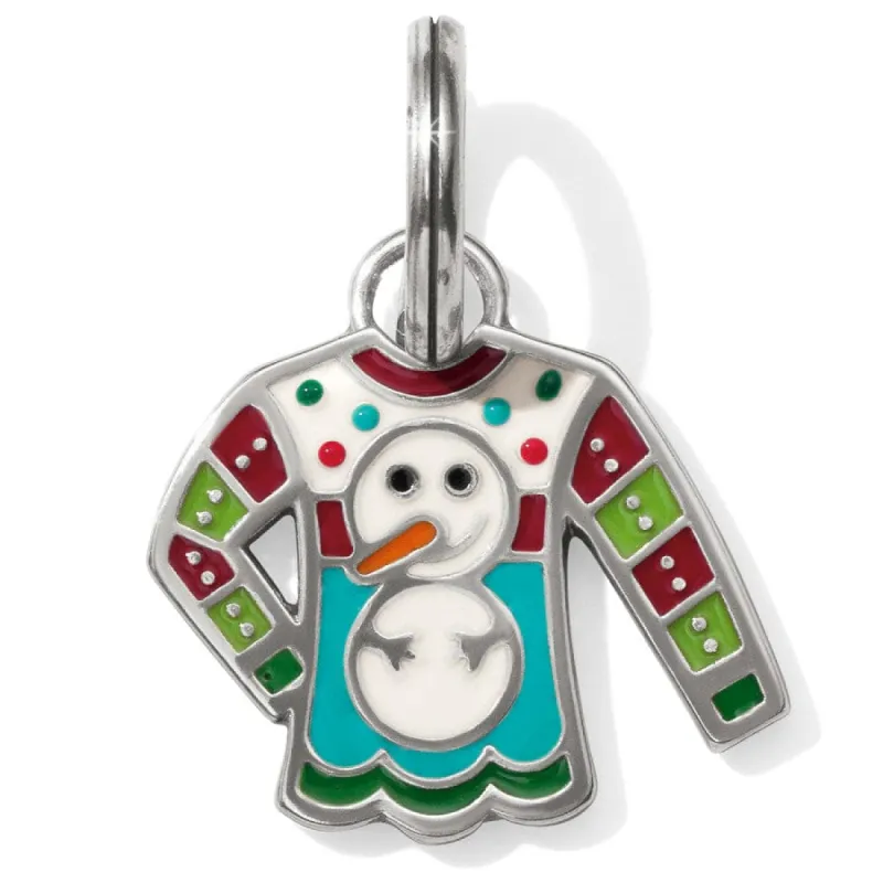 Snowman Christmas Sweater Charm sold by Brighton