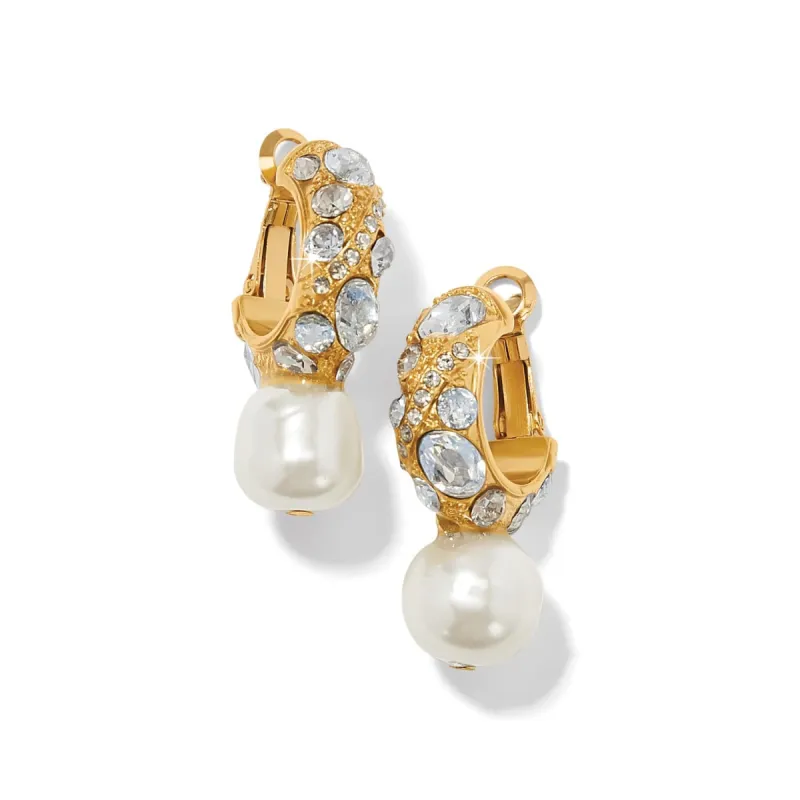 Trust Your Journey Pearl Hoop Earrings sold by Brighton