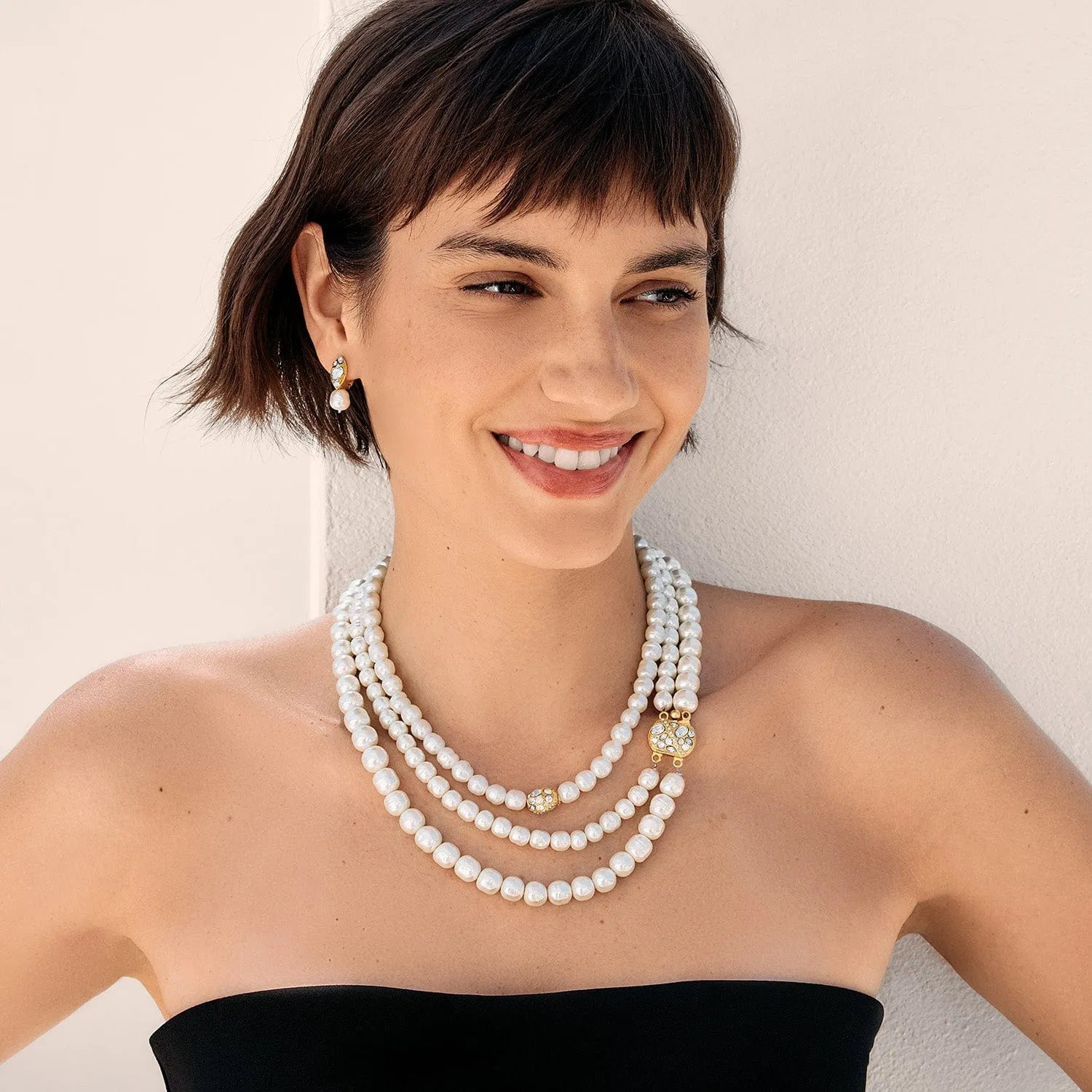 Trust Your Journey Pearl Drop Earrings sold by Brighton product image thumbnail 4