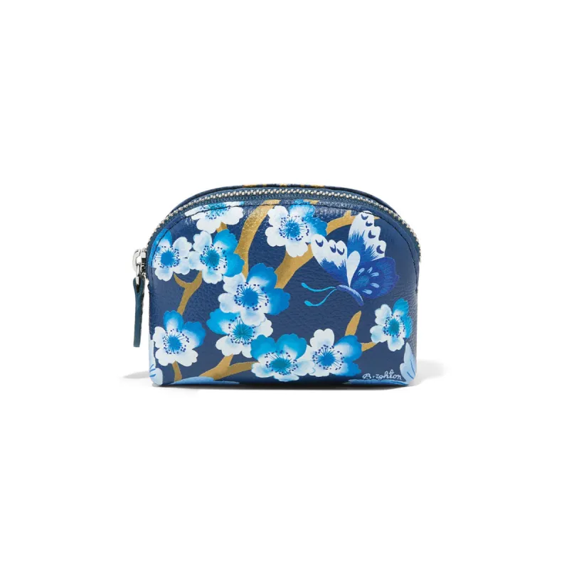 Kyoto In Bloom Indigo Mini Coin Purse sold by Brighton