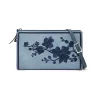 Kyoto In Bloom Indigo Embroidered Pouch sold by Brighton
