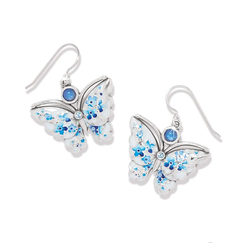 Kyoto In Bloom Indigo Butterfly Earrings sold by Brighton