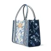 Indigo Song Bird Canvas Carryall sold by Brighton