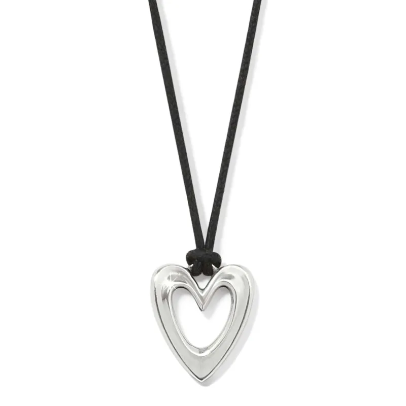 Cascade Open Heart Cord Necklace sold by Brighton