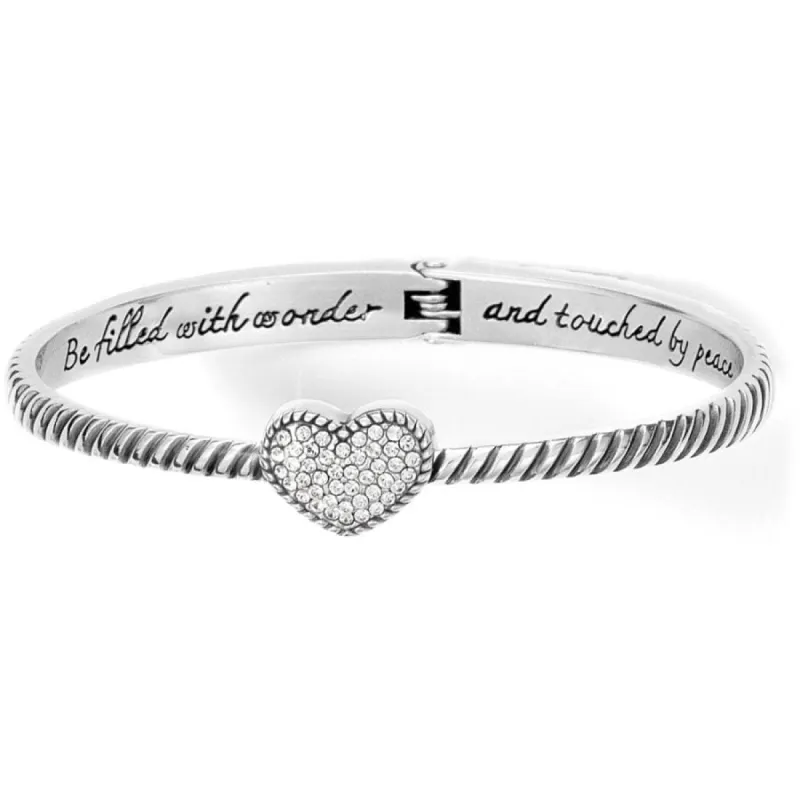 Celestia Heart Hinged Bangle sold by Brighton