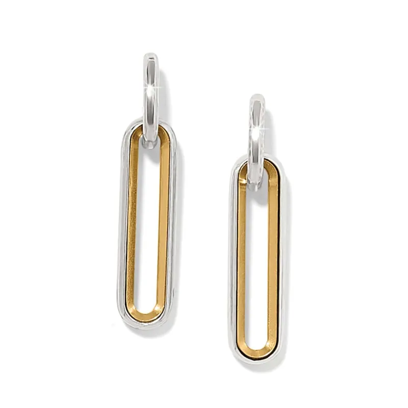 Medici Two Tone Long Post Drop Earrings sold by Brighton