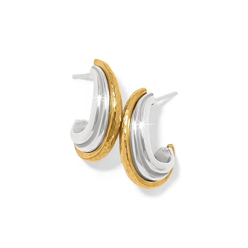 Ferrara Deco Small Hoop Earrings sold by Brighton