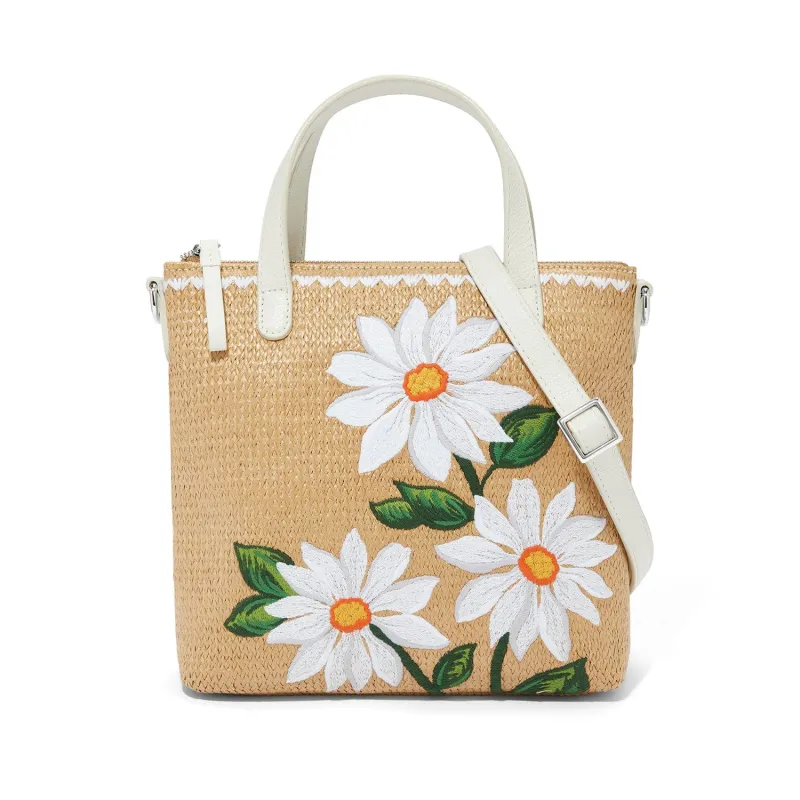 Daisy Dee Embroidery Straw Tote sold by Brighton