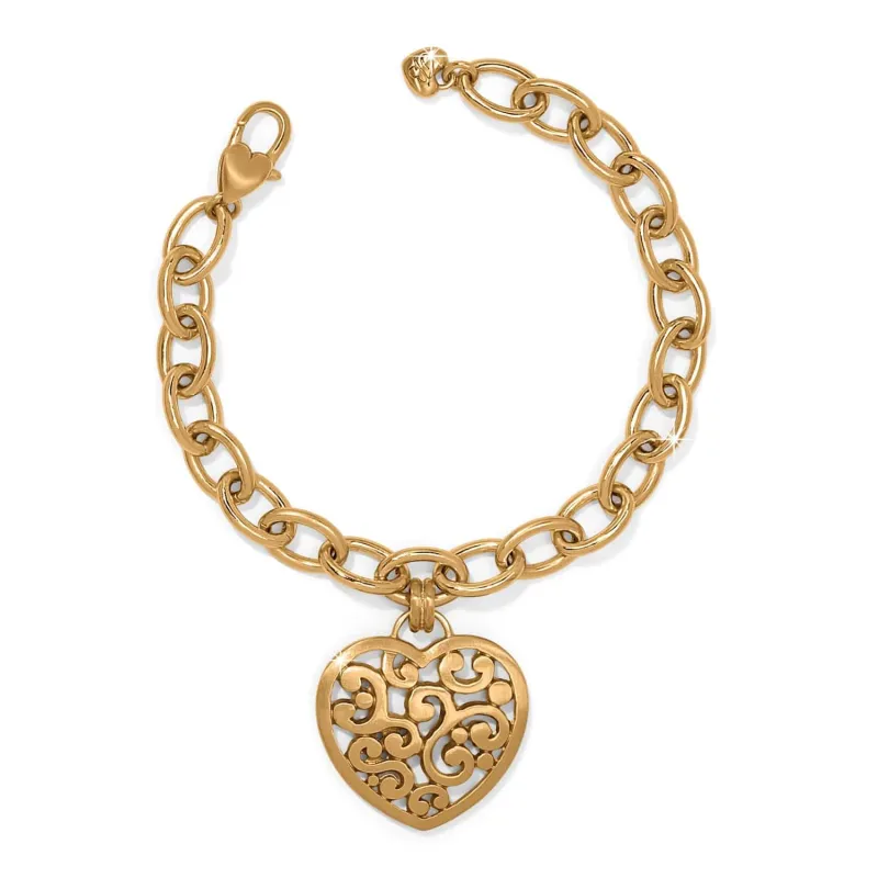 Contempo Medallion Heart Bracelet sold by Brighton