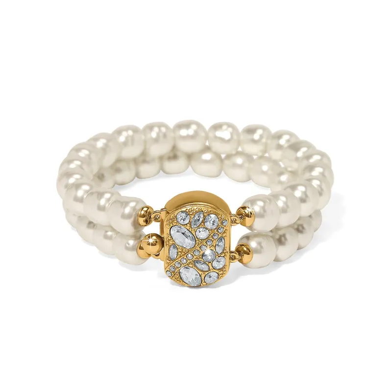 Trust Your Journey Double Pearl Stretch Bracelet sold by Brighton