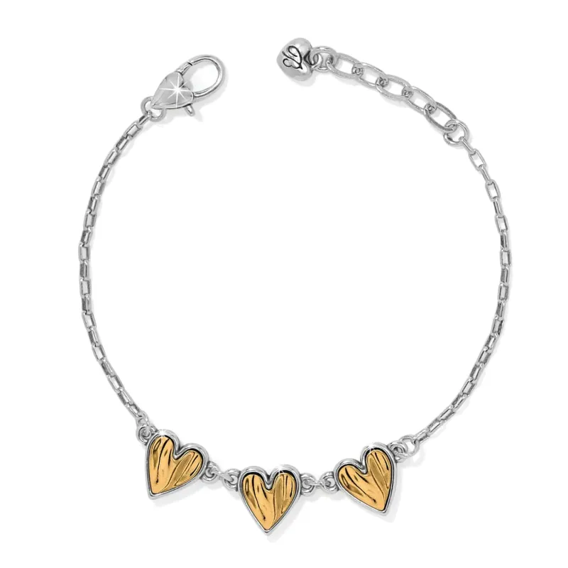 Cascade Heart Trio Bracelet sold by Brighton