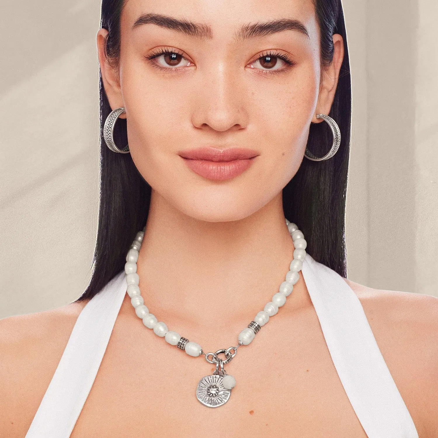 Token Charm Pearl Necklace sold by Brighton product image thumbnail 5