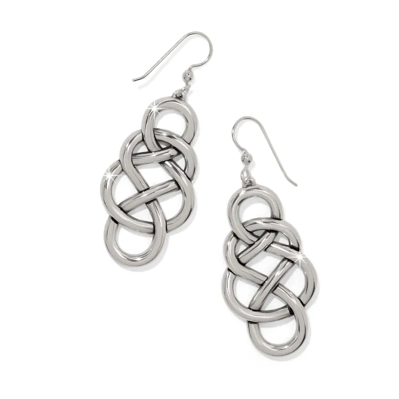 Interlok Braid Drop French Wire Earrings sold by Brighton