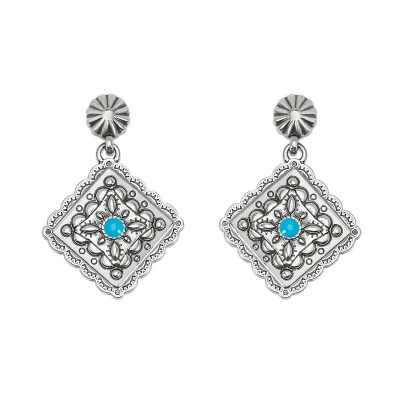 Mosaic Paseo Concho Post Drop Earrings sold by Brighton
