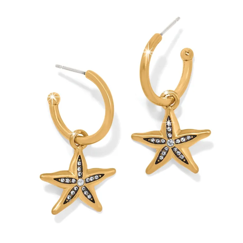 Twilight Waters Starfish Hoop Earrings sold by Brighton