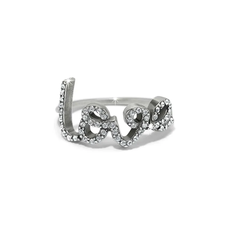 Love Script Sparkle Ring sold by Brighton