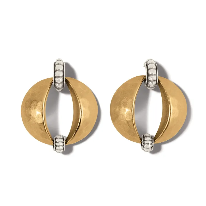 Mystic Moon Two Tone Post Drop Earrings sold by Brighton