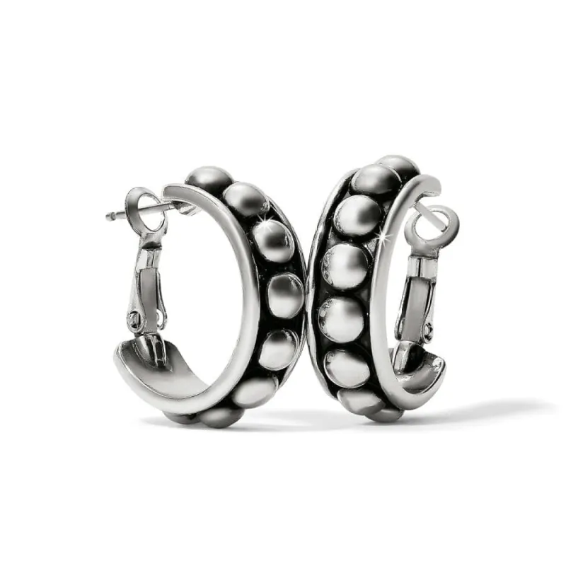 Pretty Tough Stud Medium Leverback Hoop Earrings sold by Brighton