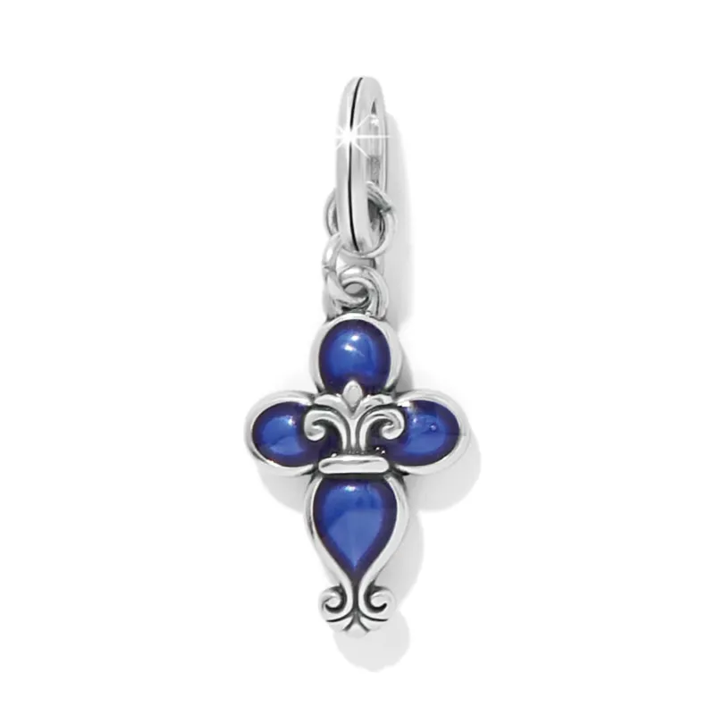 Fleur Di Lis Cross Charm sold by Brighton