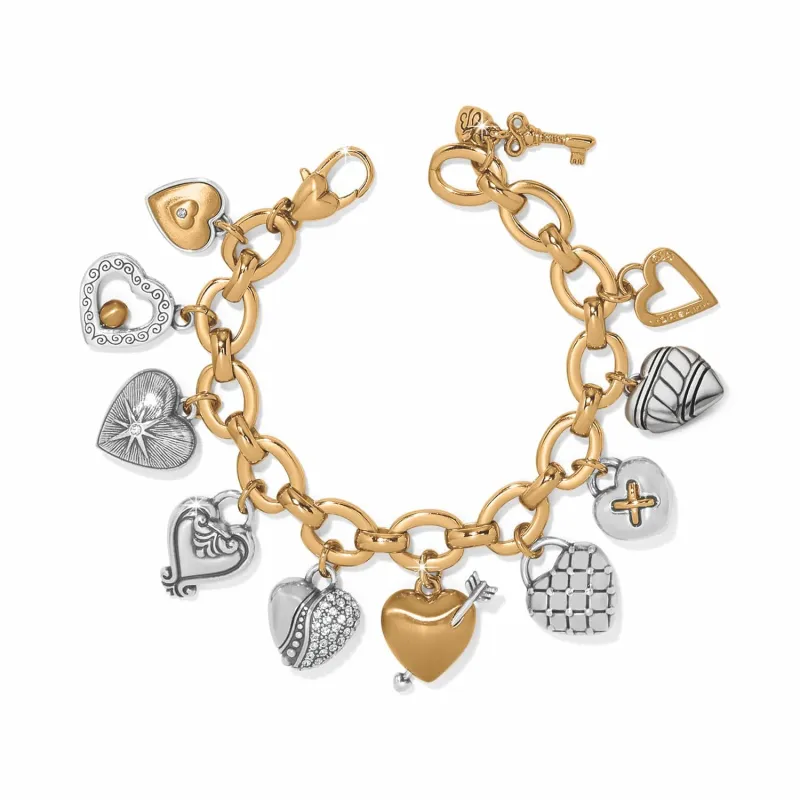 One Heart Large Charm Bracelet sold by Brighton