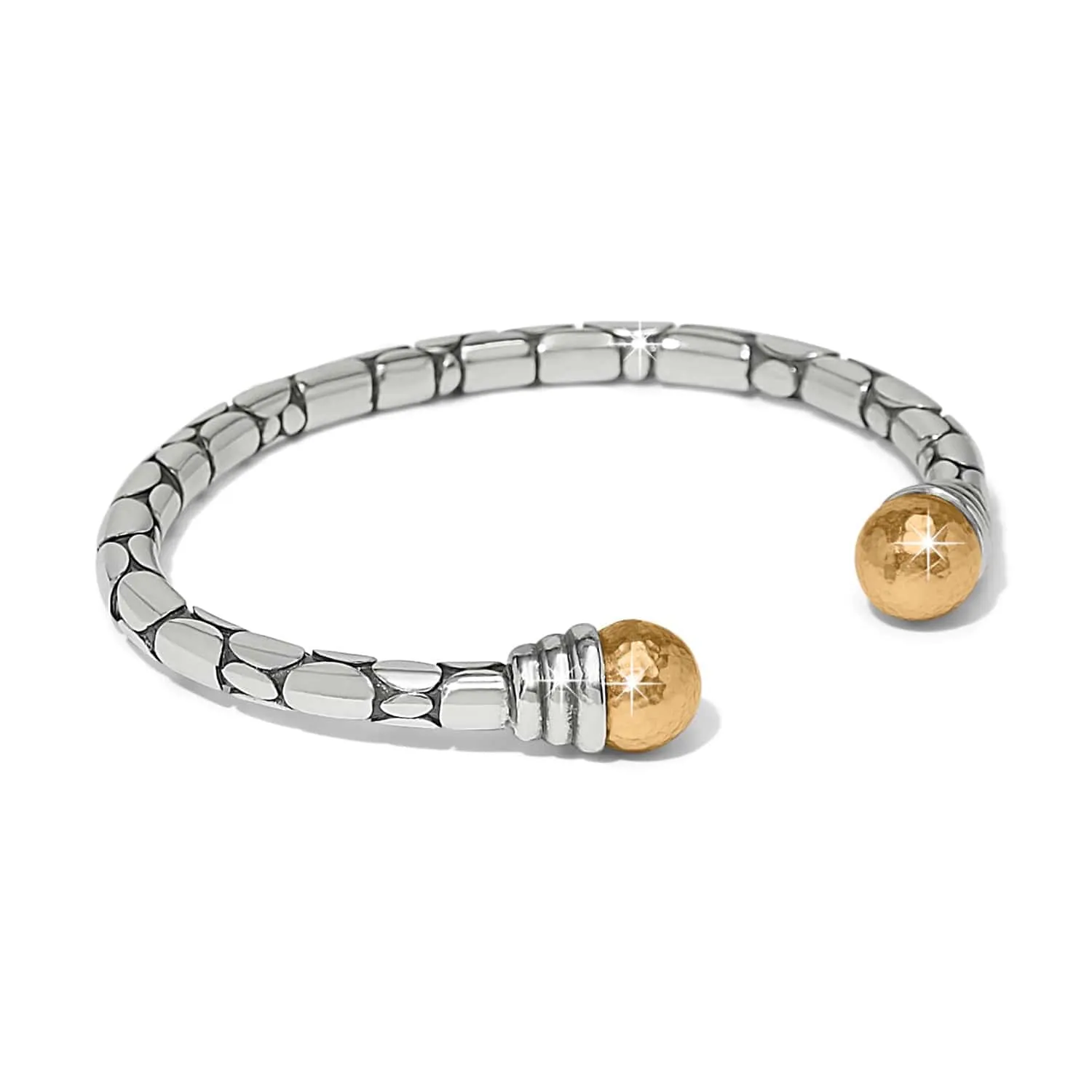 Pebble Link Two Tone Open Flex Cuff Bracelet sold by Brighton product image thumbnail 3
