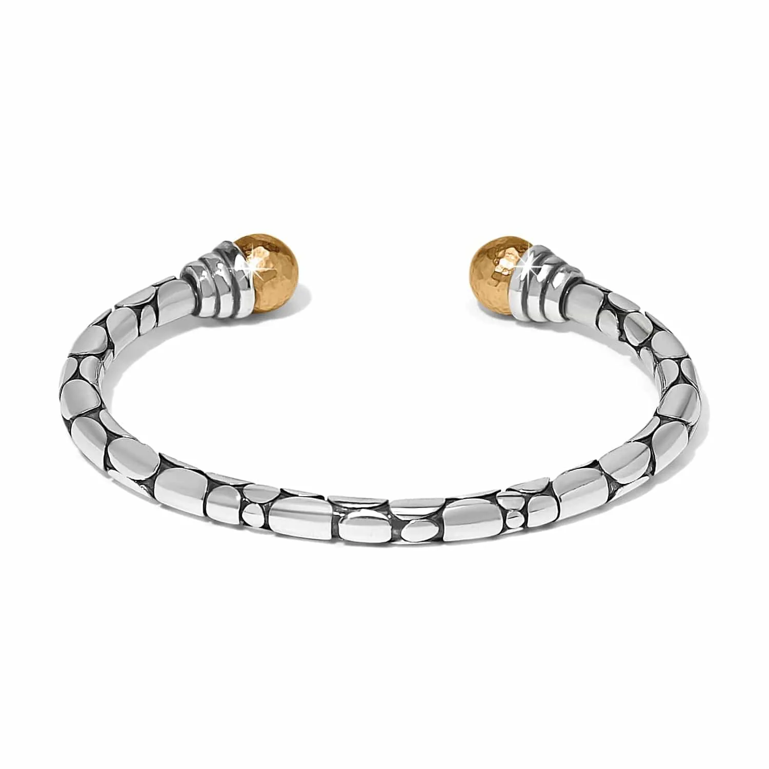 Pebble Link Two Tone Open Flex Cuff Bracelet sold by Brighton product image thumbnail 2
