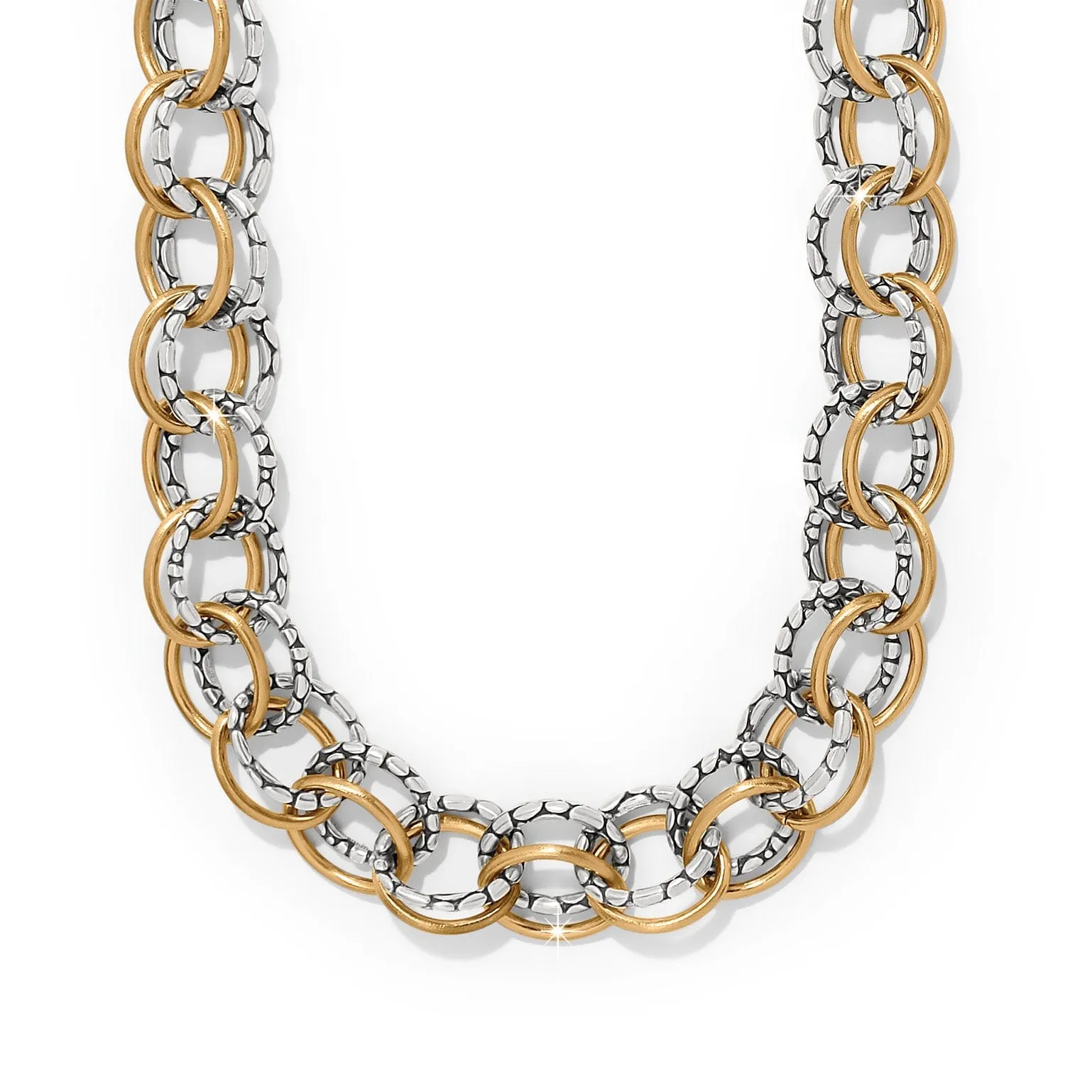 Pebble Link Two Tone Necklace sold by Brighton