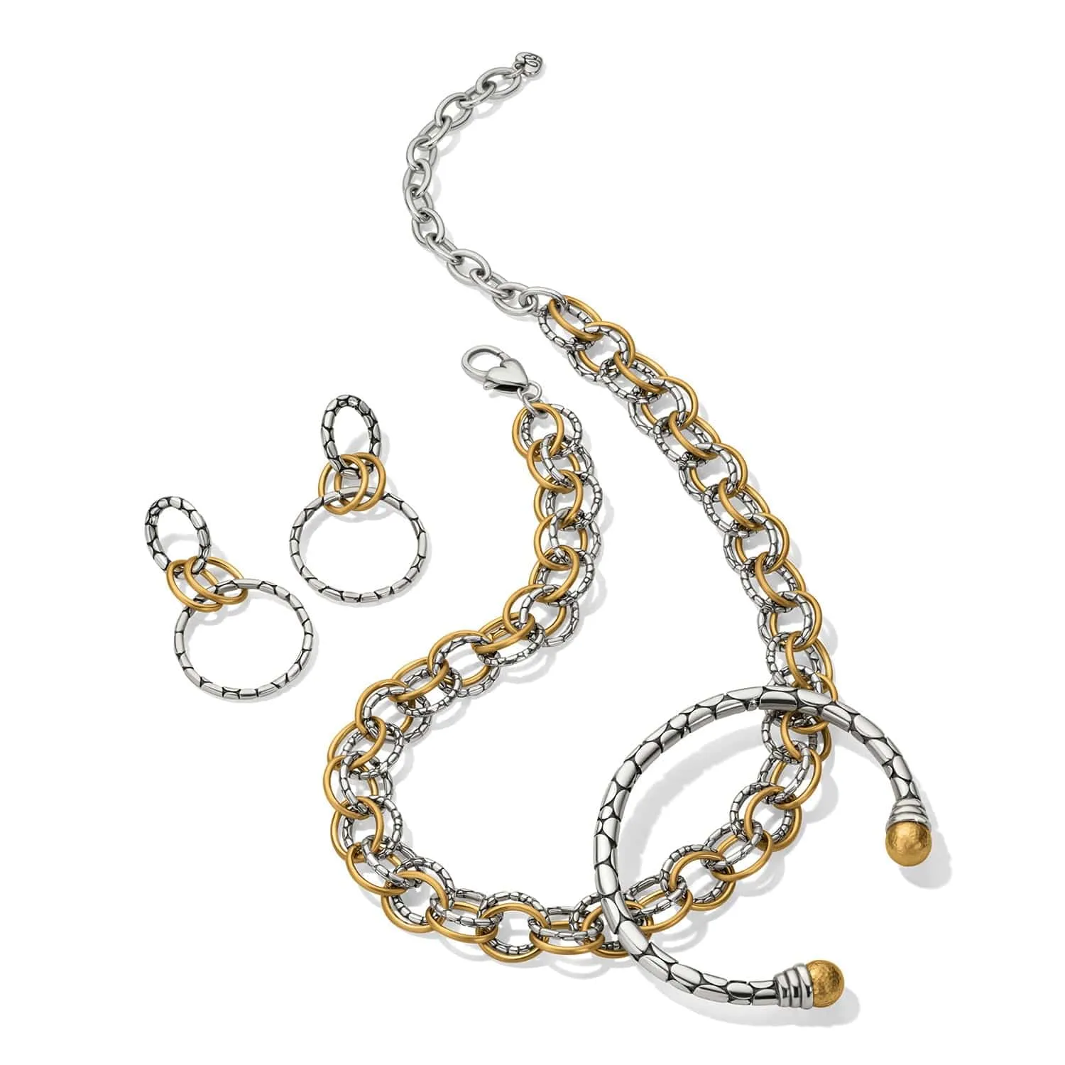 Pebble Link Two Tone Necklace sold by Brighton product image thumbnail 3