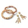 Contempo Nuevo Rosado Mother Of Pearl Stretch Bracelet sold by Brighton