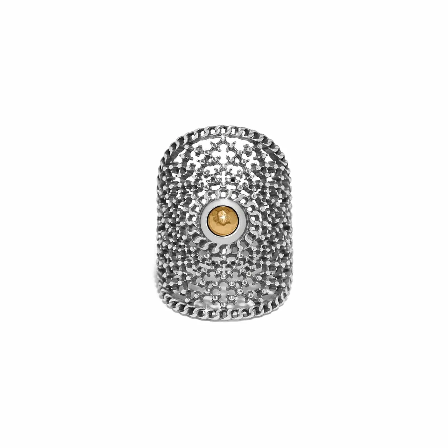 Ferrara Segreta Two Tone Round Ring sold by Brighton