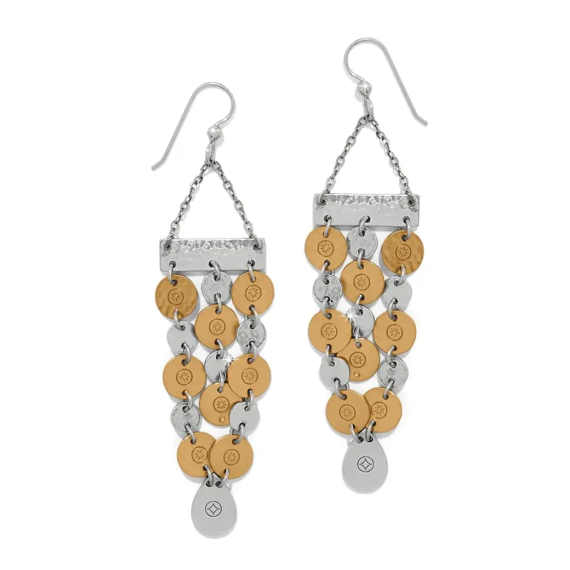 Palm Canyon Two Tone Drop French Wire Earrings sold by Brighton