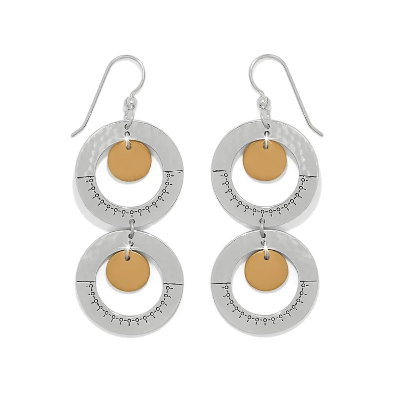 Palm Canyon Two Tone French Wire Earrings sold by Brighton