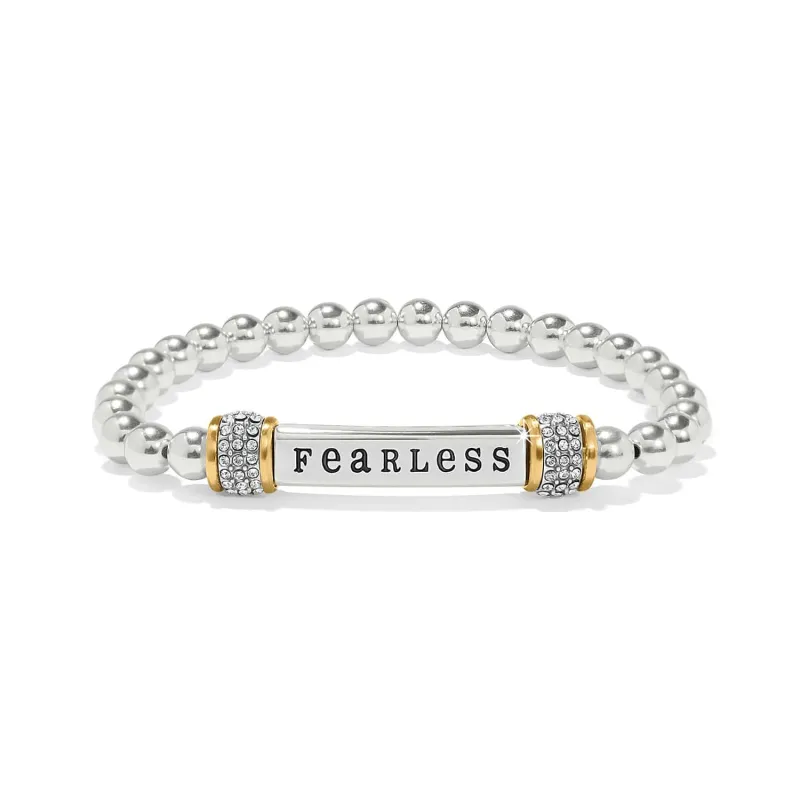 Meridian Fearless Two Tone Stretch Bracelet sold by Brighton