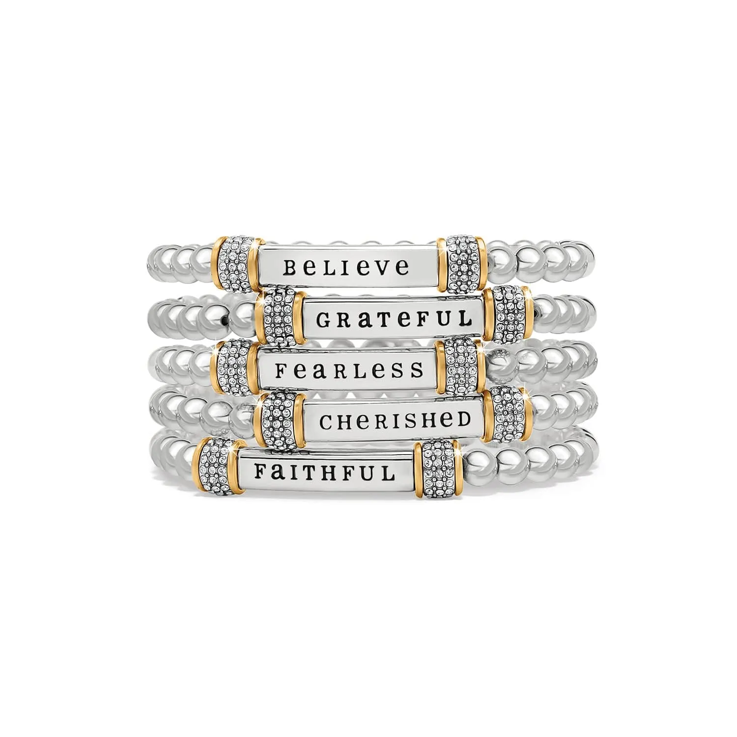 Meridian Believe Two Tone Stretch Bracelet sold by Brighton product image thumbnail 3