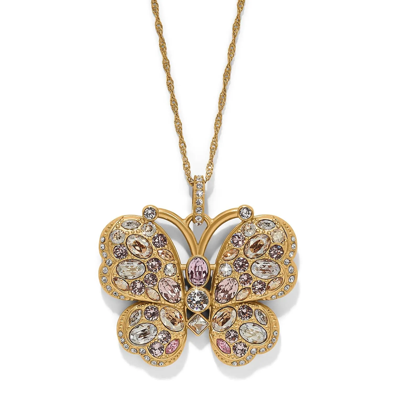 Trust Your Journey Golden Bufferfly Necklace sold by Brighton