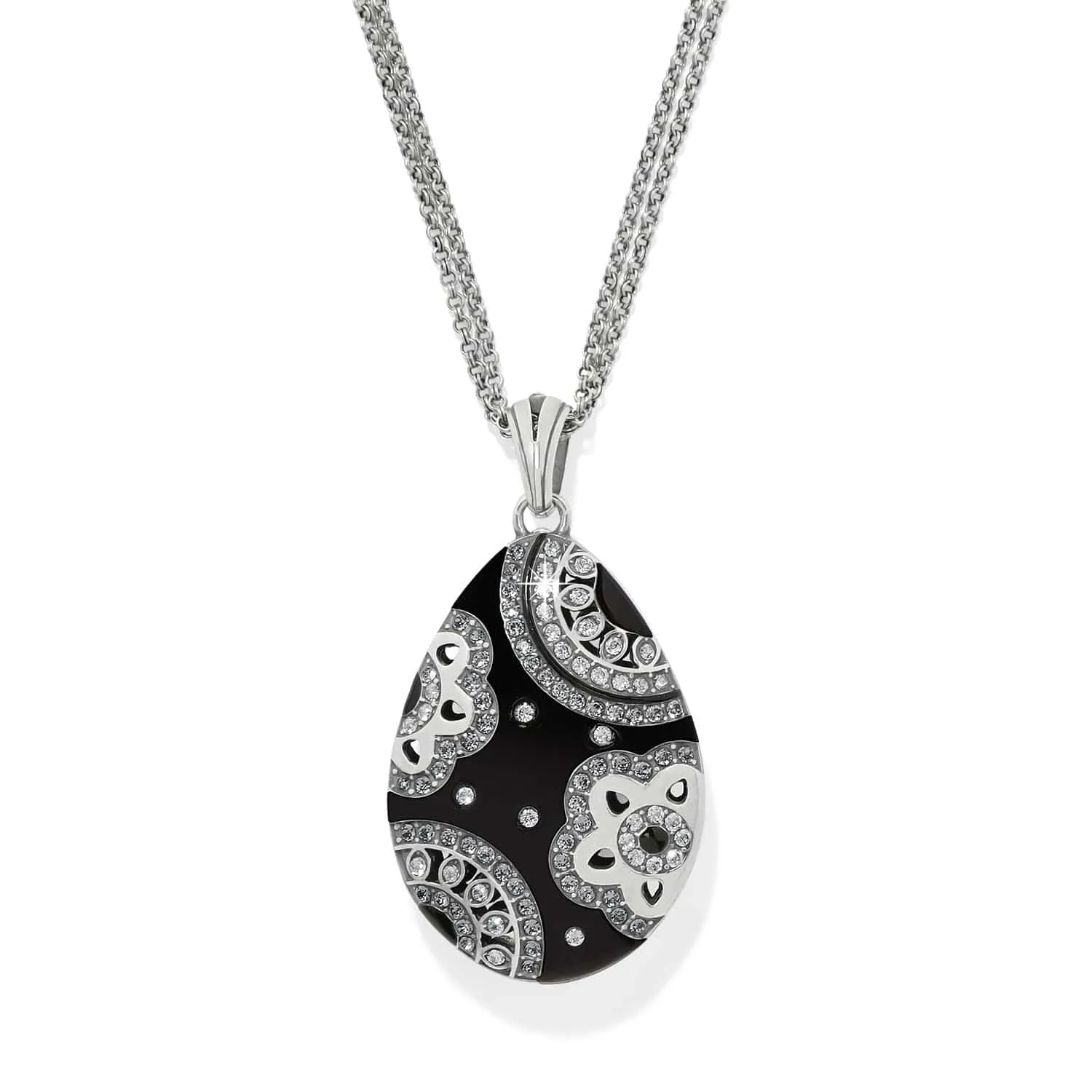 Flora Black Reversible Convertible Necklace sold by Brighton