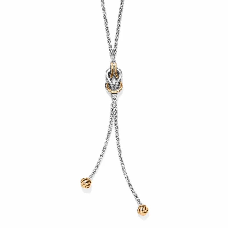 Interlok Harmony Two Tone Lariat Necklace sold by Brighton