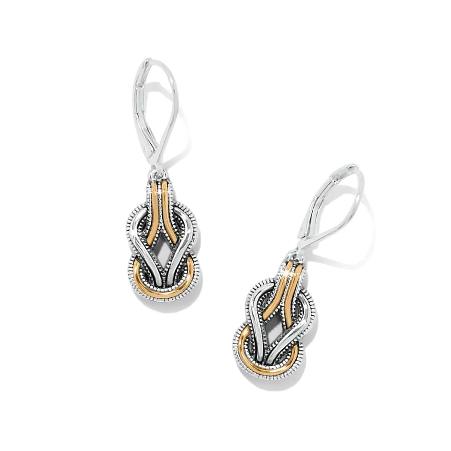 Interlok Harmony Two Tone Leverback Earrings sold by Brighton