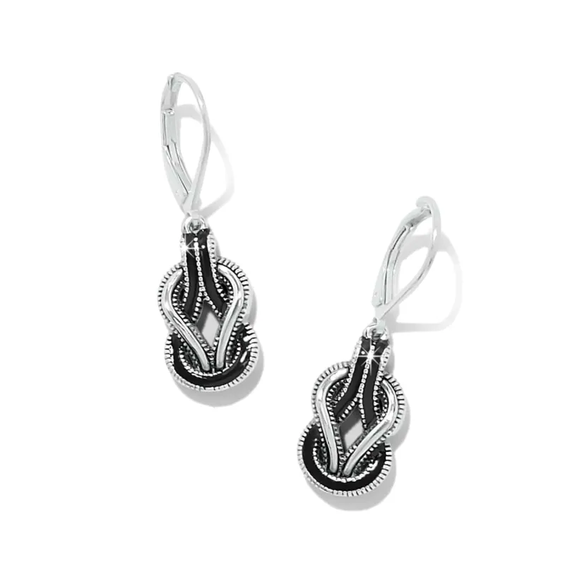 Interlok Harmony Black Leverback Earrings sold by Brighton