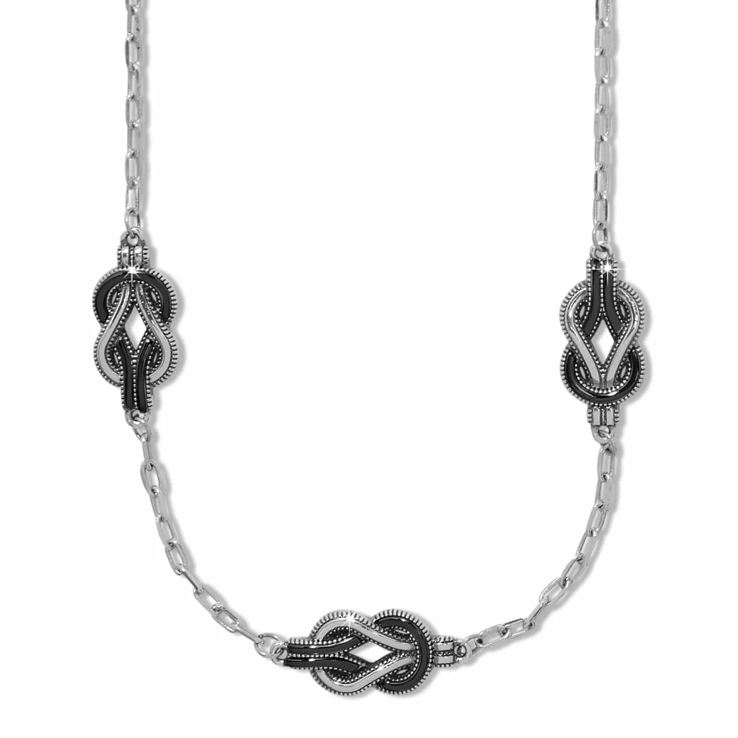 Interlok Harmony Black Trio Necklace sold by Brighton