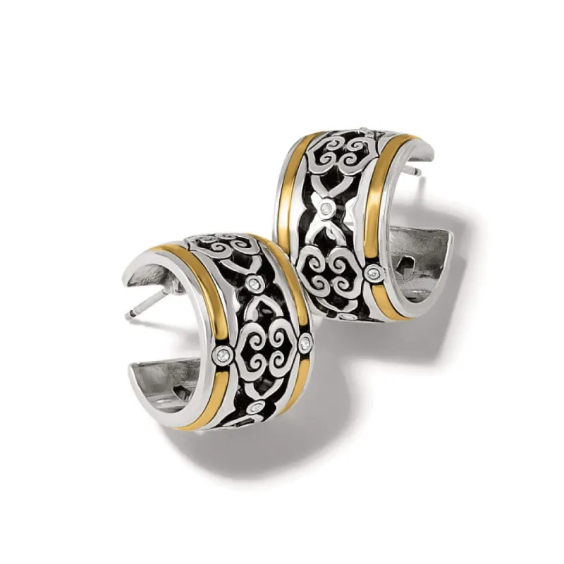 Intrigue Soiree Two Tone Hoop Earrings sold by Brighton