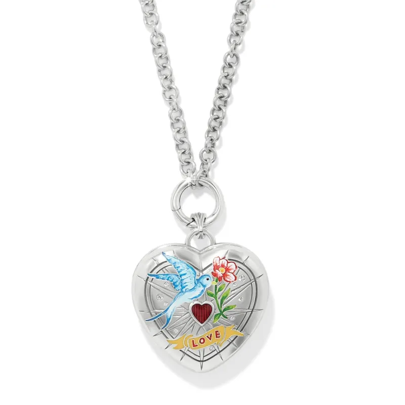 Reverie Bluebird Locket Necklace sold by Brighton