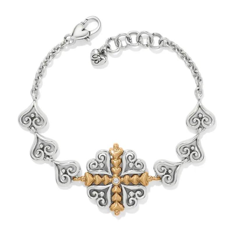 Alcazar Heart Two Tone Bracelet sold by Brighton
