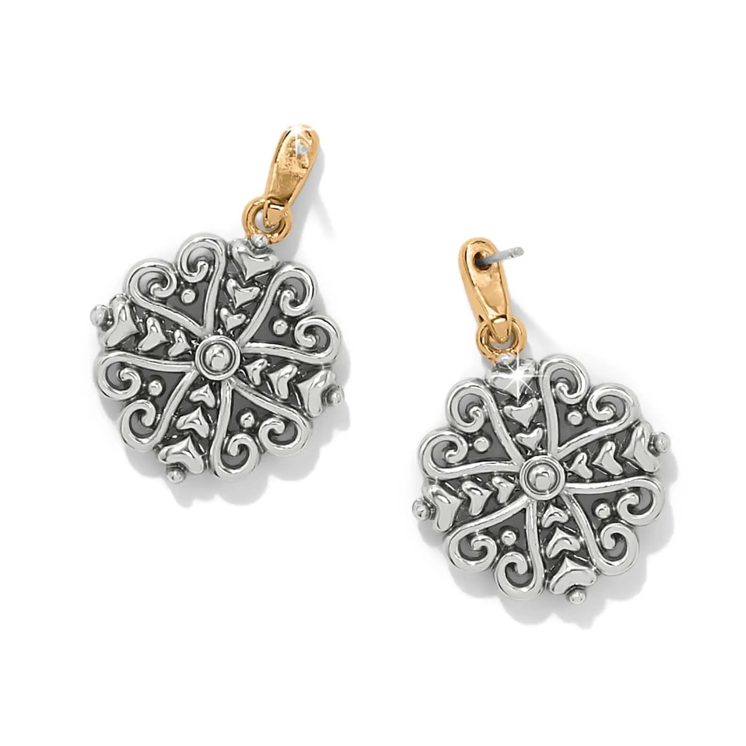 Alcazar Heart Two Tone Post Drop Earrings sold by Brighton product image thumbnail 2